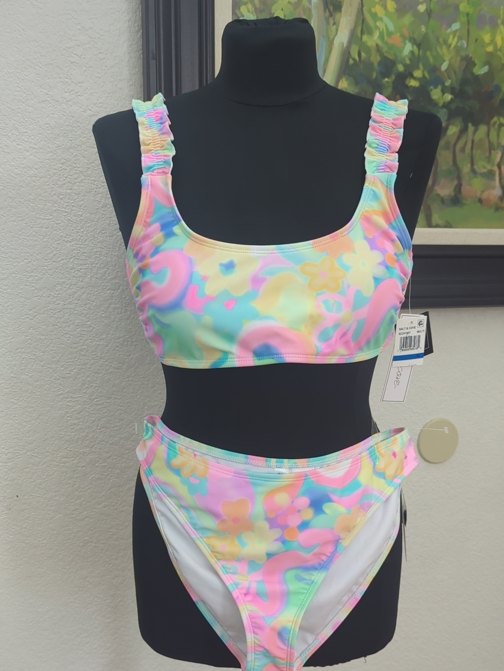 Salt + Cove Pastel Multi Color Bikini set-Size XL, From Macy's, New With Tags 👙
